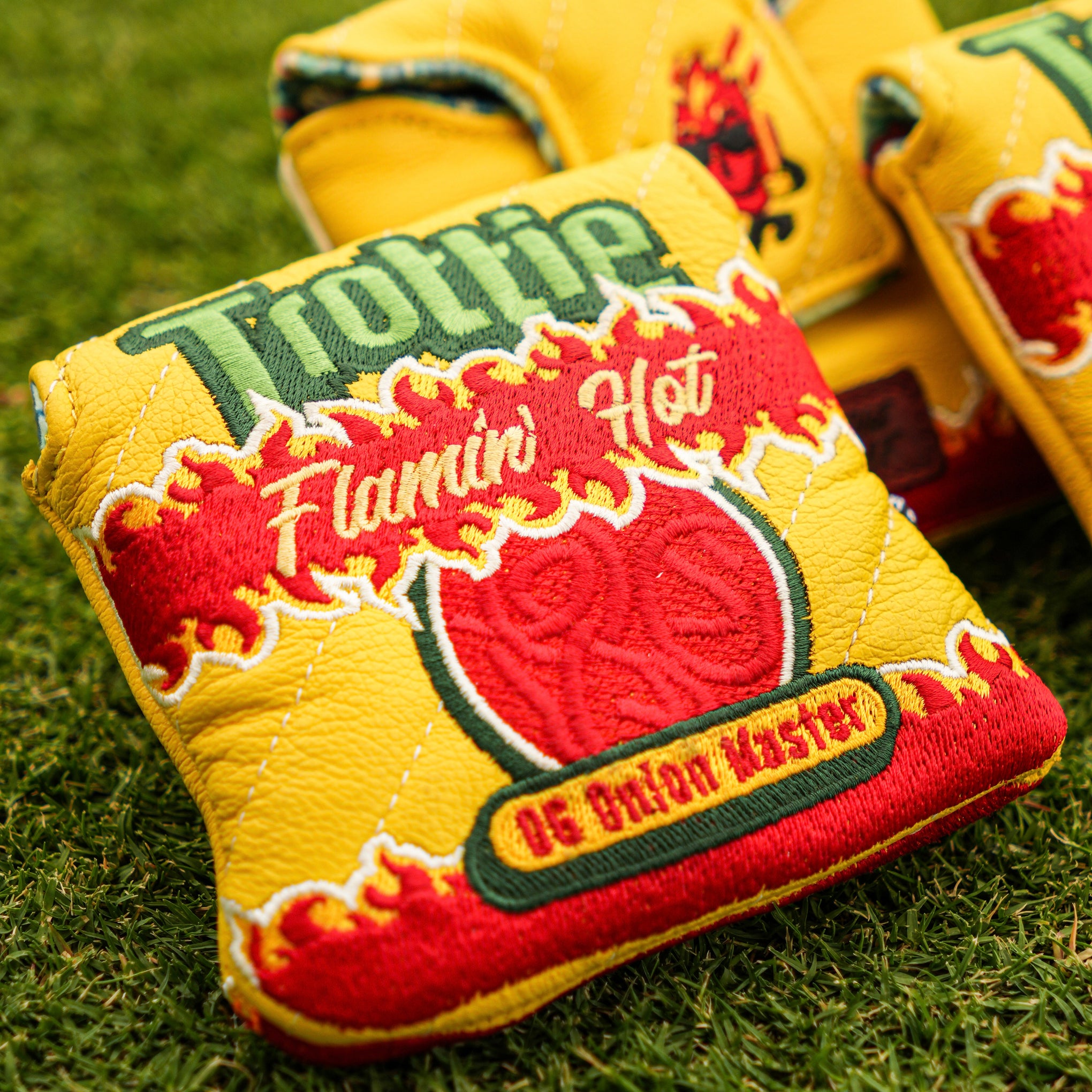 TROTTIE GOLF | OG FLAMIN ONION MASTER PUTTER COVER | DORMIE WORKSHOP