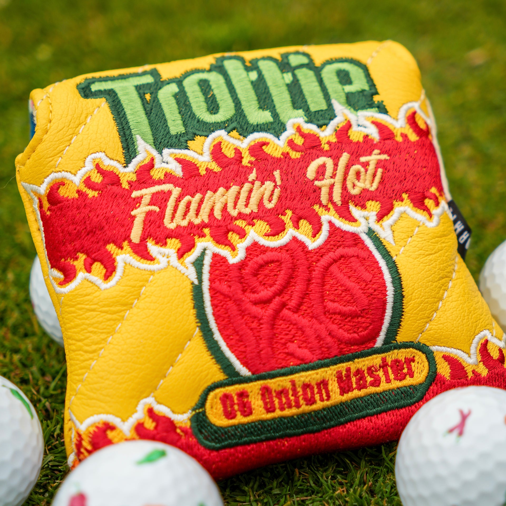 TROTTIE GOLF | OG FLAMIN ONION MASTER PUTTER COVER | DORMIE WORKSHOP