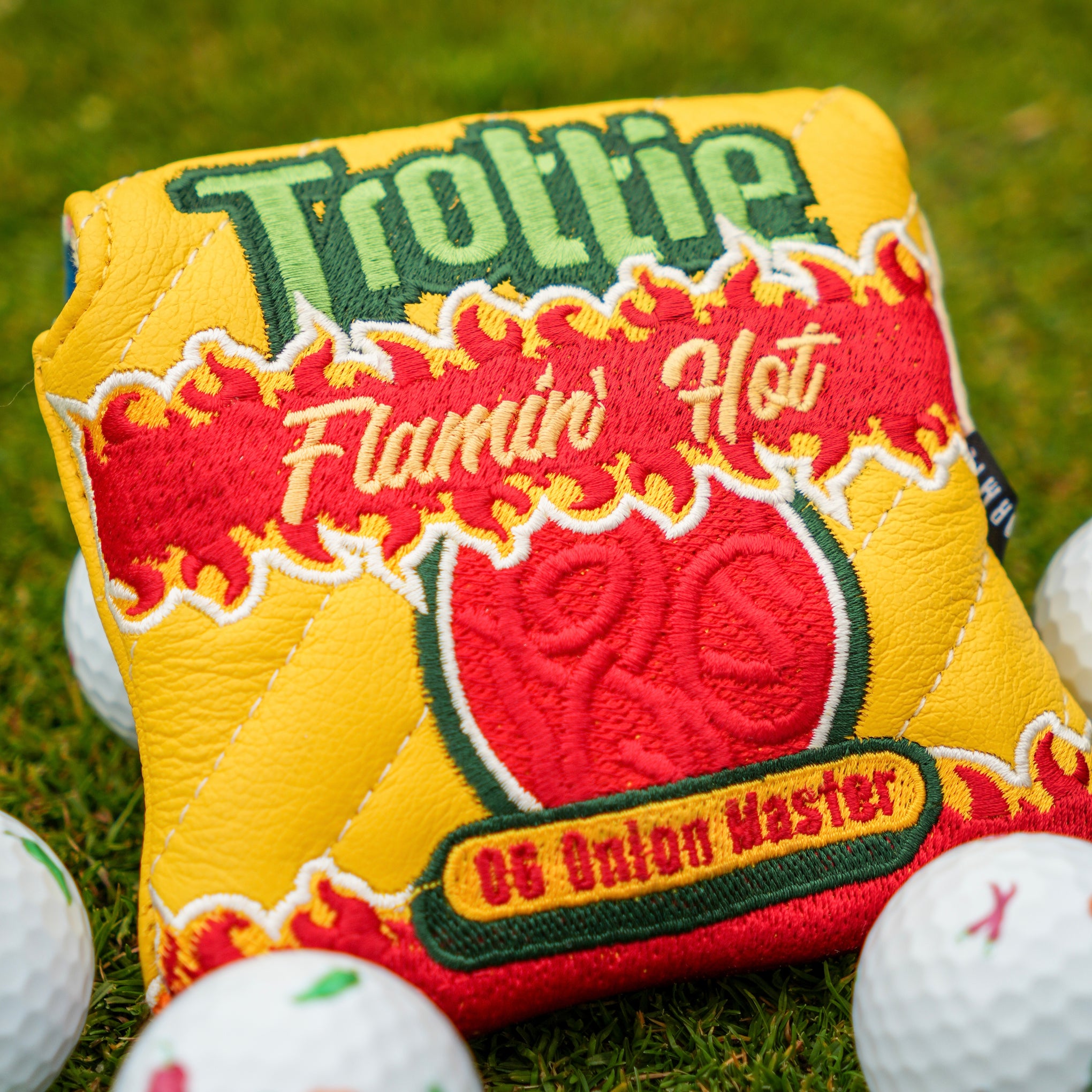 TROTTIE GOLF | OG FLAMIN ONION MASTER PUTTER COVER | DORMIE WORKSHOP